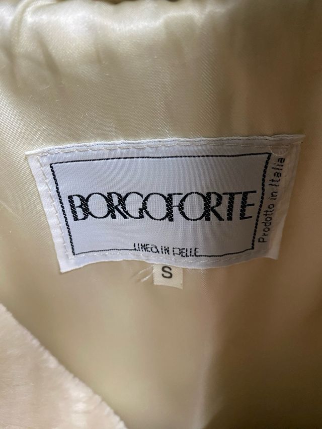 Pelliccia sintetica vintage beige