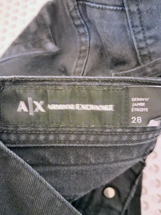 Tejano Mujer Armani Exchange Talla 28 Negro