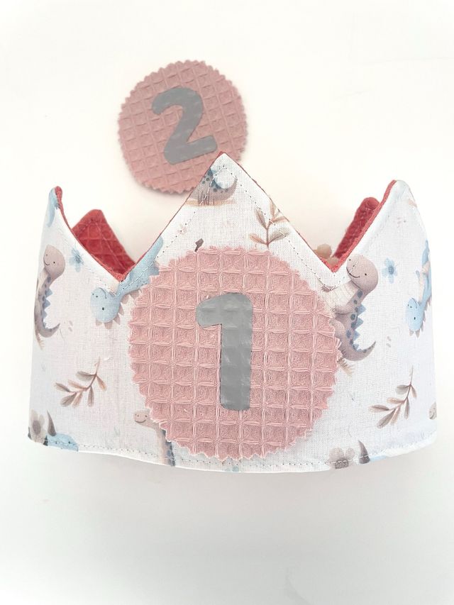 Corona cumpleaños dinosaurios + 2 números