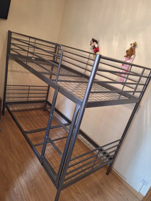 Litera metálica 90x200cm gris