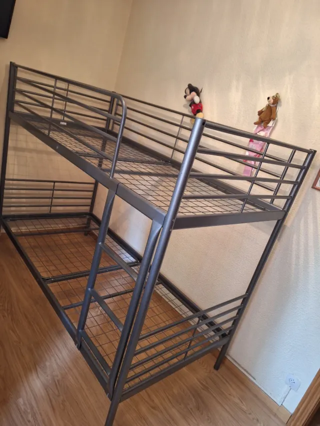 Litera metálica 90x200cm gris