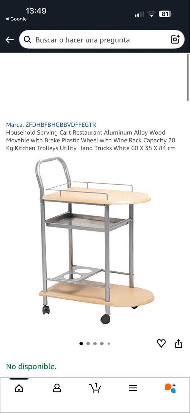 Carrello da cucina con ruote