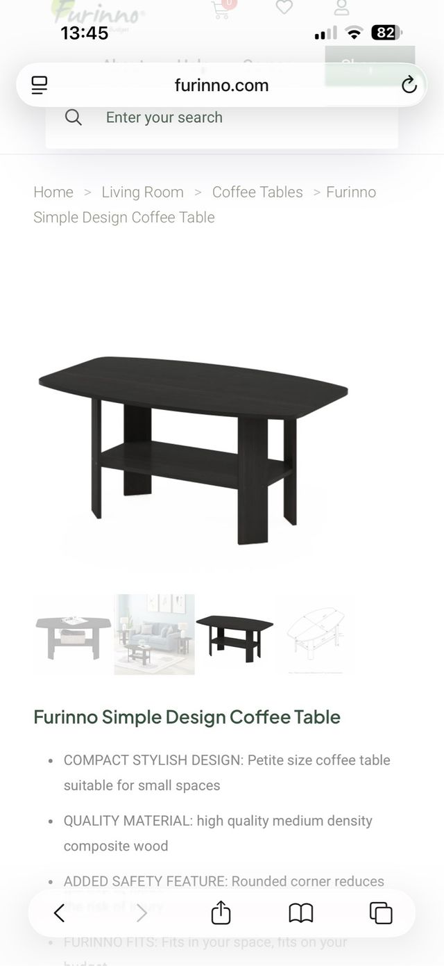 Furinno Tavolo dal design semplice