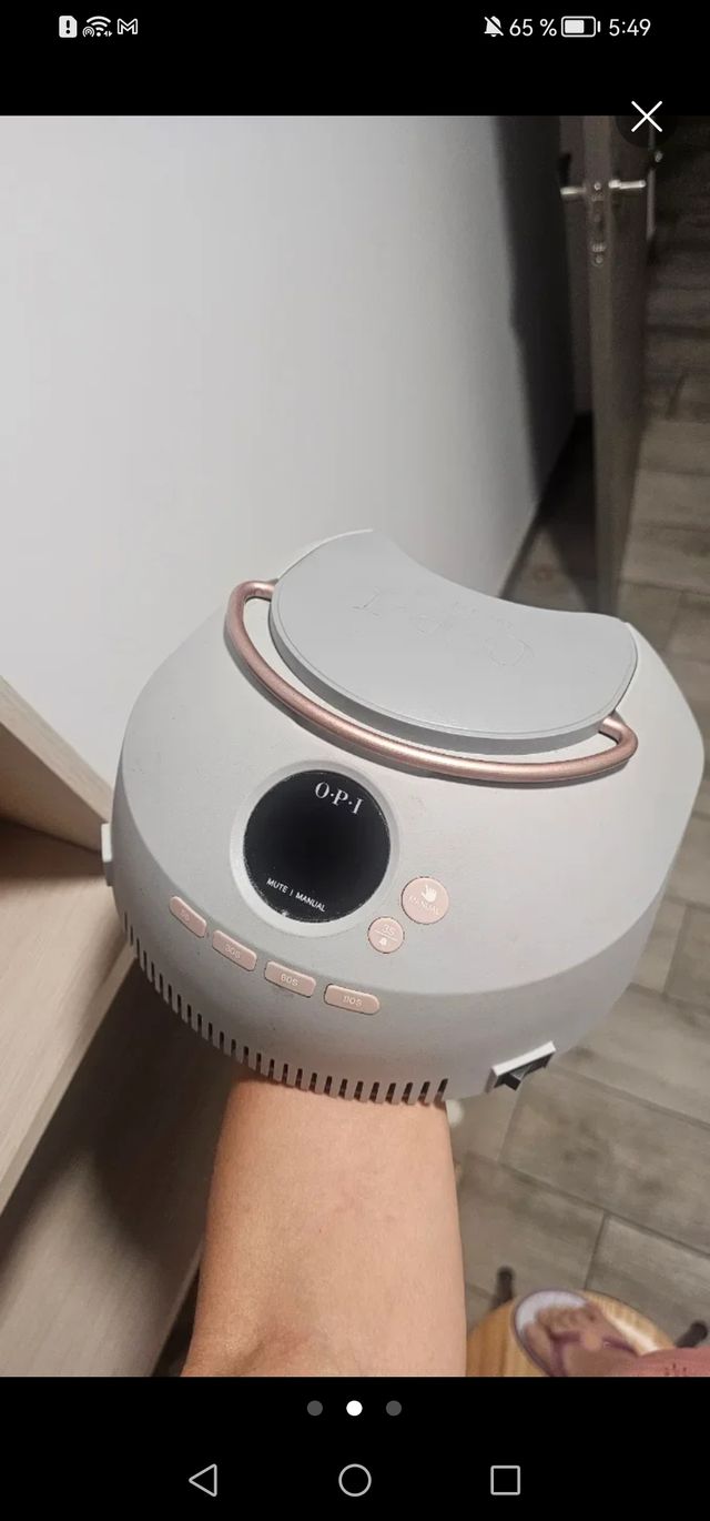 Lámpara manicura Uñas Profesional OPI Gold/Blanco