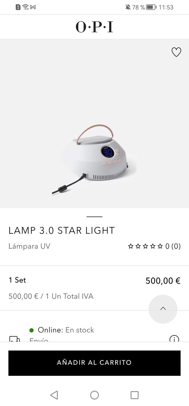 Lámpara manicura Uñas Profesional OPI Gold/Blanco