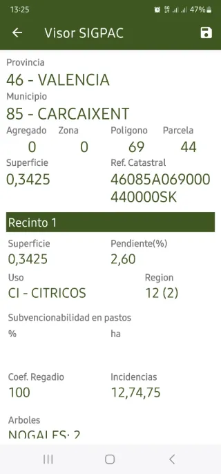 Terrenos de 0.34 ha y 0.66 ha de Okitsu y Navelina