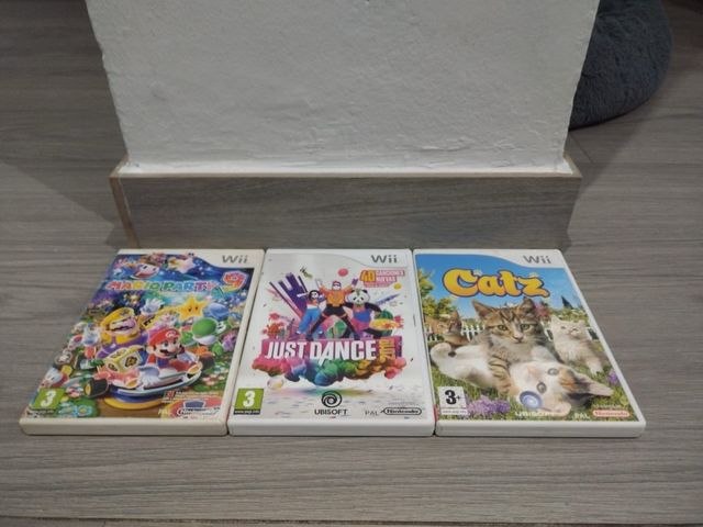 3 Juegos Wii: Mario Party, Just Dance, Catz
