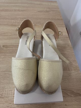 Alpargatas Falleras Doradas T 37 Álvaro Moliner