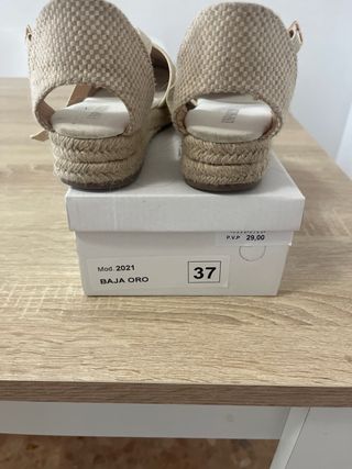 Alpargatas Falleras Doradas T 37 Álvaro Moliner