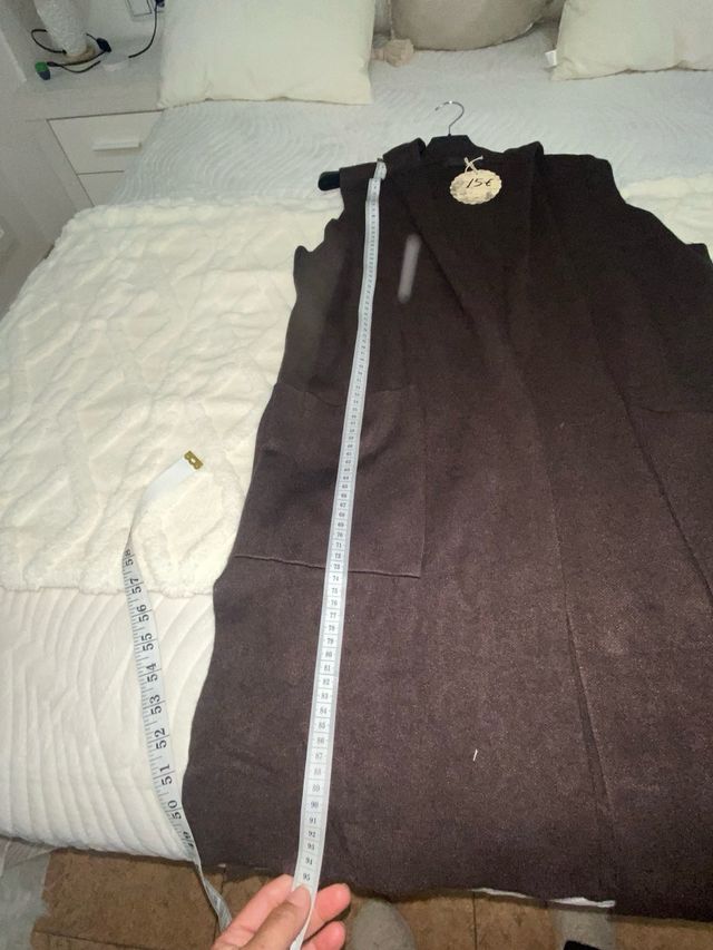 Chaleco largo marrón