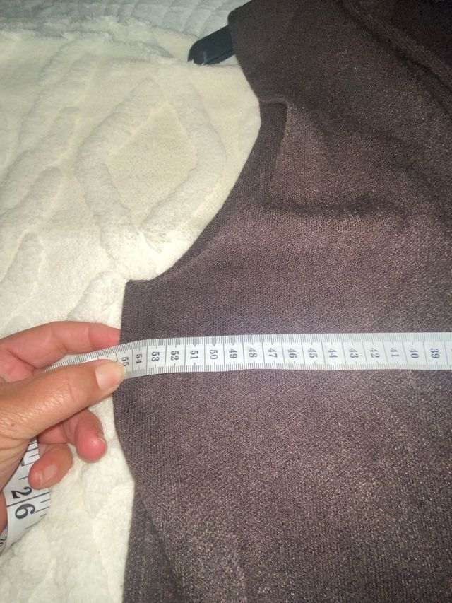 Chaleco largo marrón