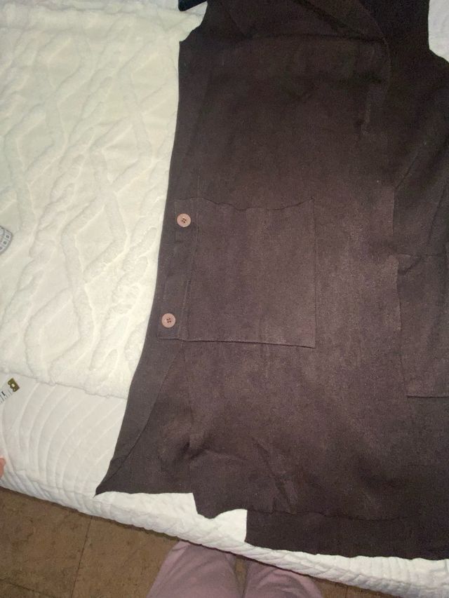 Chaleco largo marrón