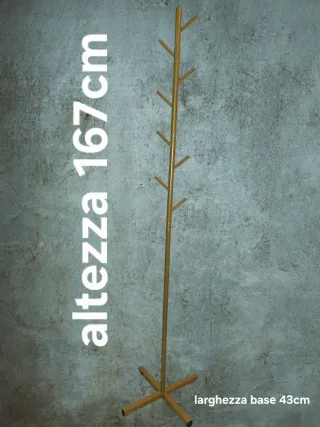 Attaccapanni appendino appendiabiti terra rami oro