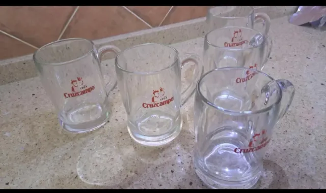 Jarras de Cerveza Cruzcampo (Set de 5)