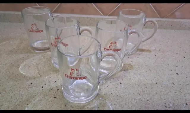 Jarras de Cerveza Cruzcampo (Set de 5)
