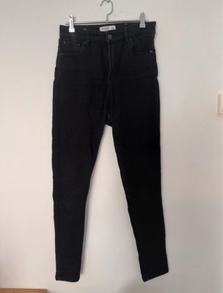 Pantalones vaqueros pitillo Pull&Bear negros T.38