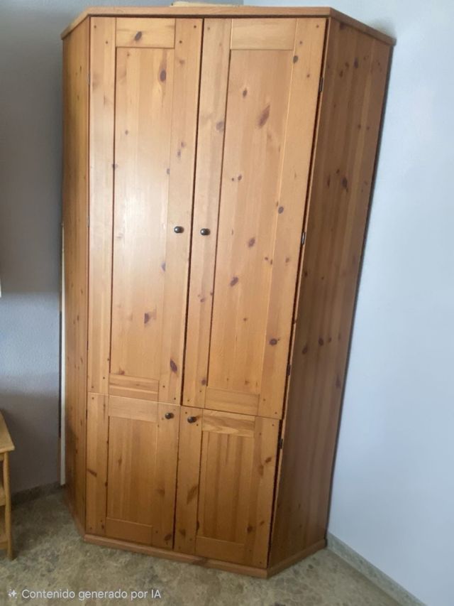Armario esquinero madera IKEA