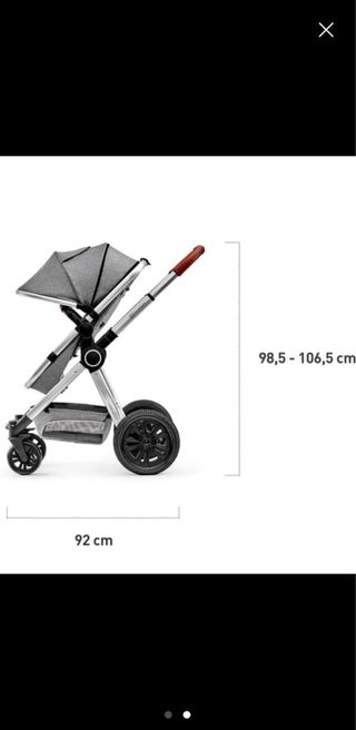Carrito de bebé gris como nuevo