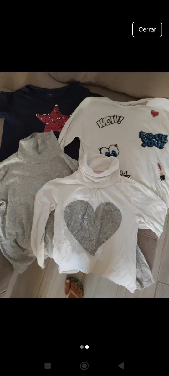 8 Camisetas Manga Larga Niña