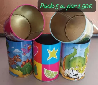 Pack 5 cubiletes metálicos infantiles