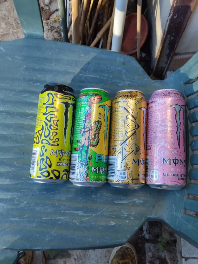4 Lattine Vuote Monster Energy