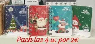 Pack 4 mini libretas navideñas