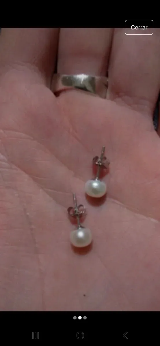 Pendientes de plata con perlas