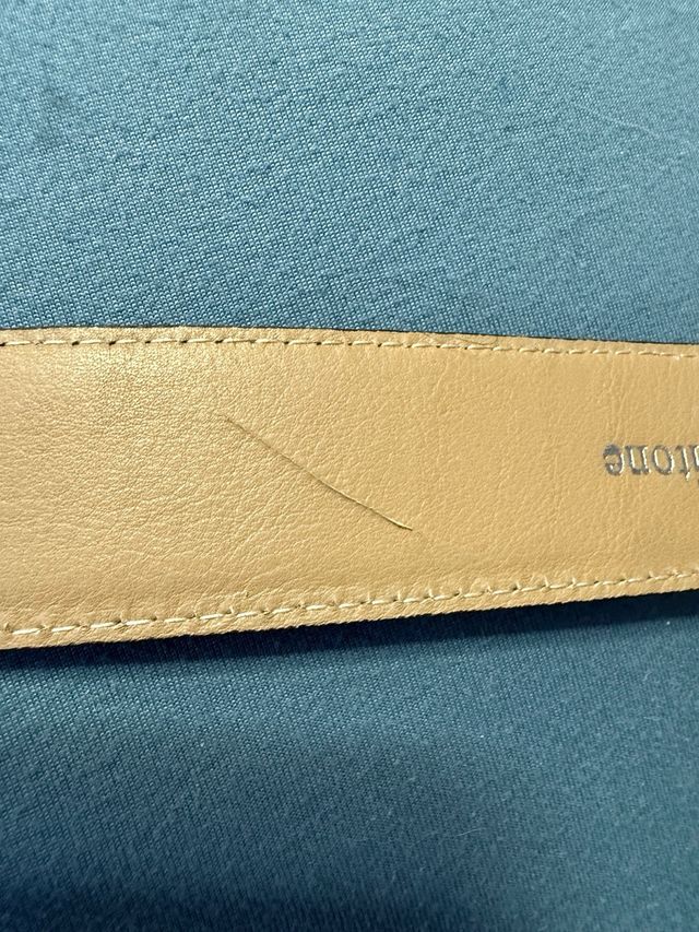 Cintura artigianale vera pelle pitone fibbia