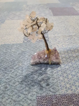 Alberello decorativo quarzo rosa e ametista