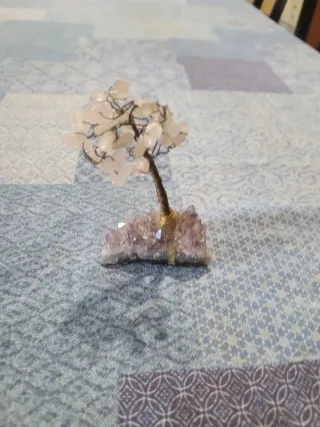 Alberello decorativo quarzo rosa e ametista