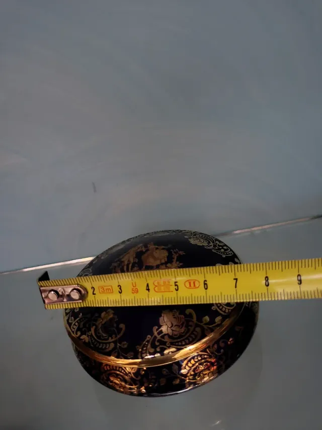 Joyero Limoges Negro y Dorado