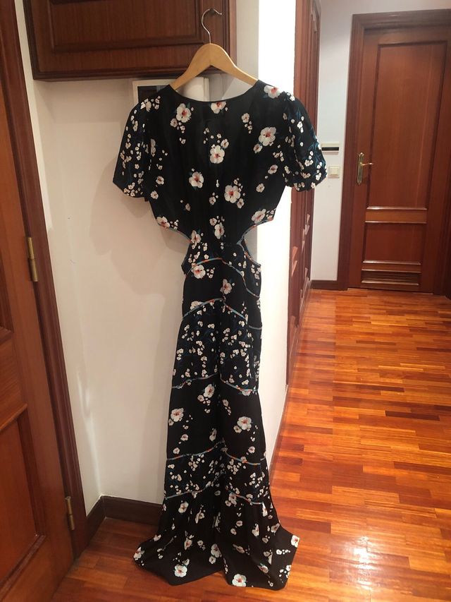 Vestido Ba&sh Negro Cut Out Largo