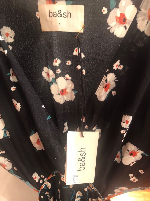 Vestido Ba&sh Negro Cut Out Largo