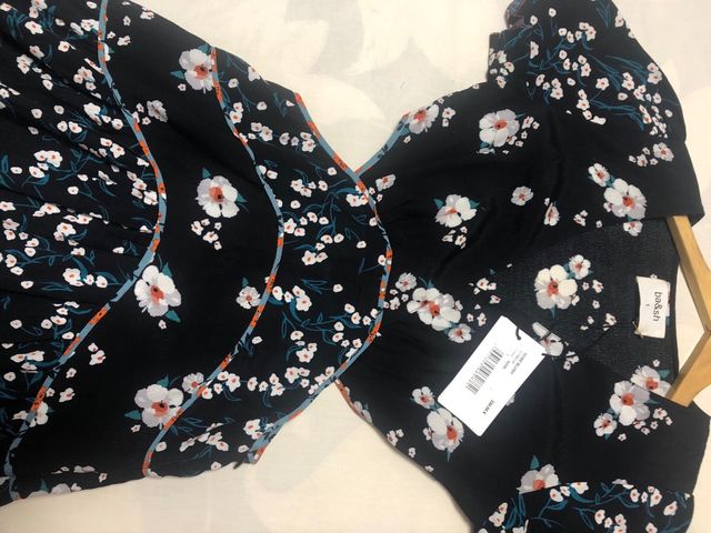 Vestido Ba&sh Negro Cut Out Largo