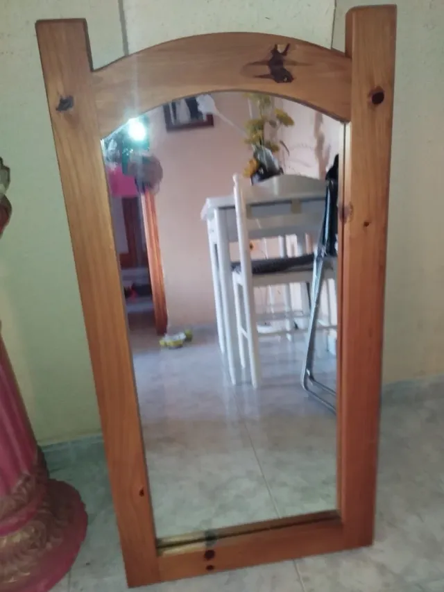 Espejo Pino 45x90 cm