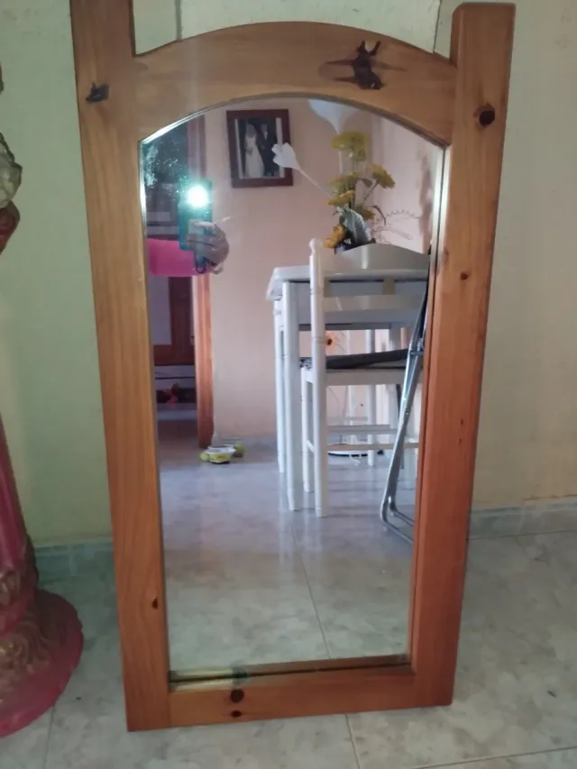 Espejo Pino 45x90 cm