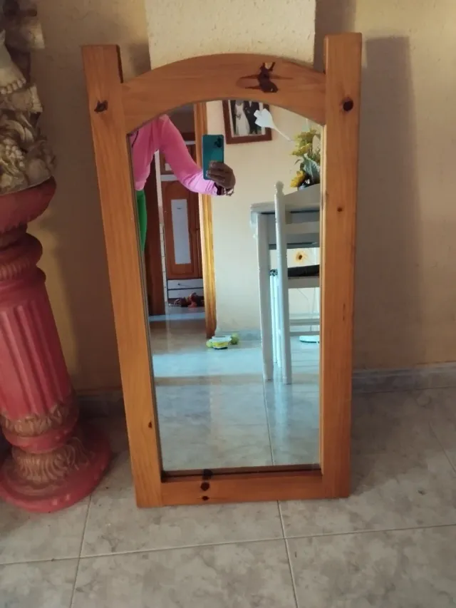 Espejo Pino 45x90 cm