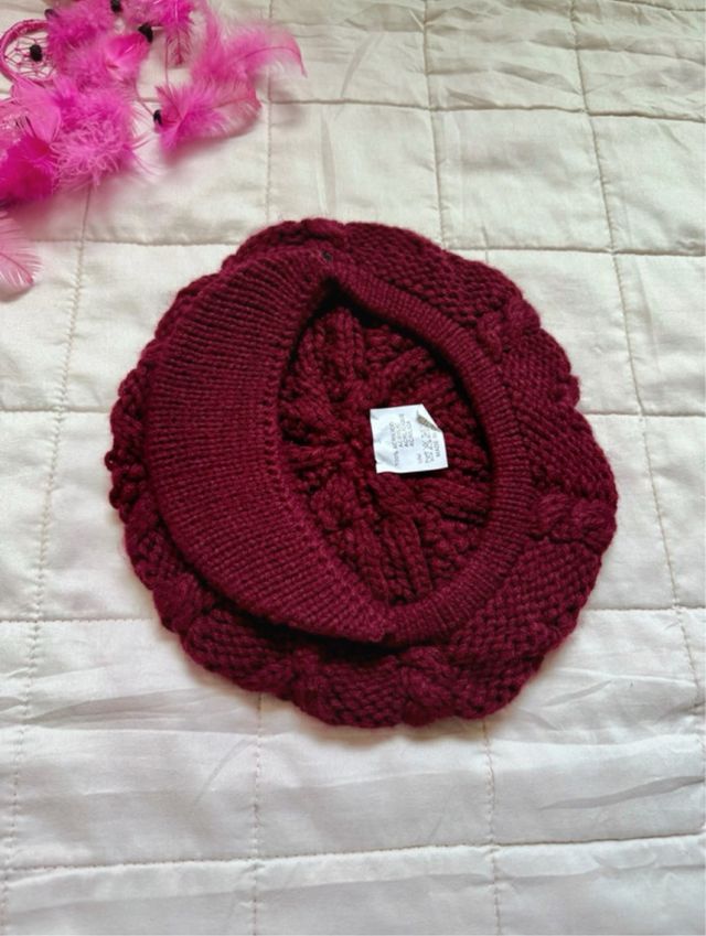 Berretto lana bordeaux