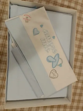 Set Lenzuola Culla Amore Mia Cotone