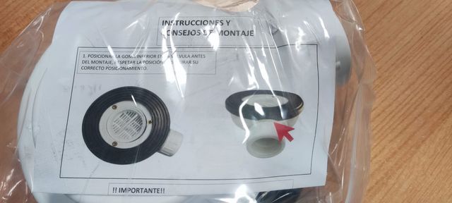 Válvula desagüe plato ducha resina