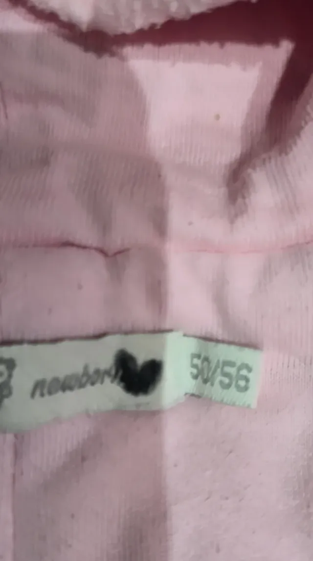 Buzo rosa suave para bebé talla 50 / 56