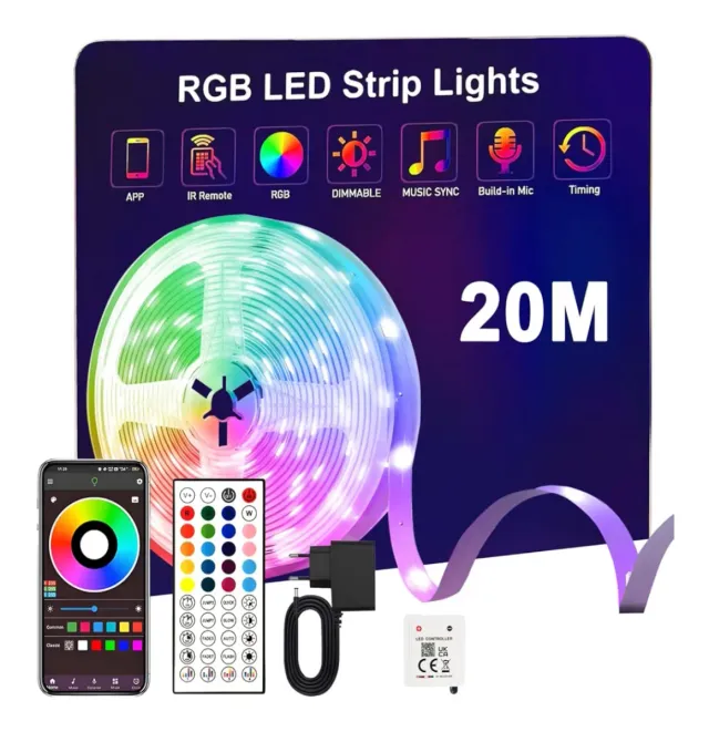 20 Metros Tira LED RGB Luces