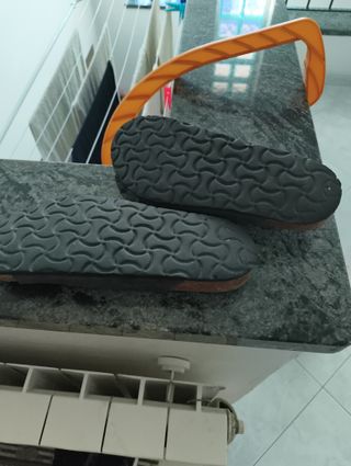 Sandali uomo tipo Birkenstock marroni