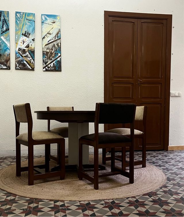 5 sedie vintage in legno