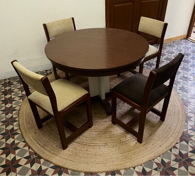 5 sedie vintage in legno