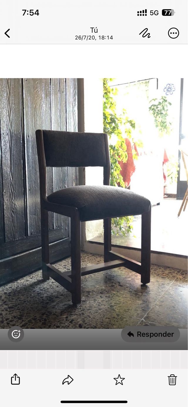 5 sedie vintage in legno