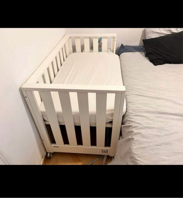 Cuna colecho blanca