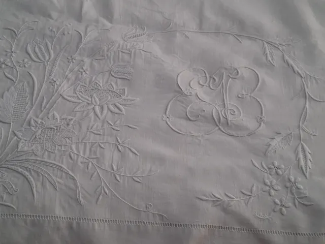 Sábana bordada a mano para cama de 150cm
