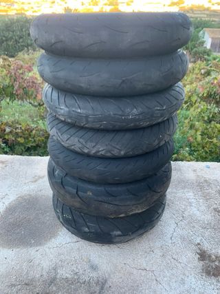 Lote 7 Neumáticos Moto usadas