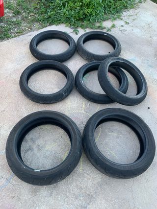 Lote 7 Neumáticos Moto usadas